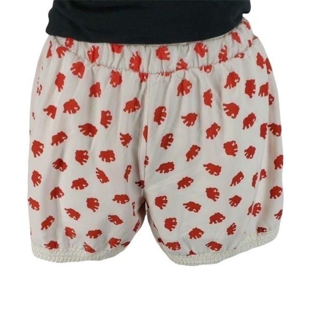 Peach Love California Elephant silky soft white red small Shorts